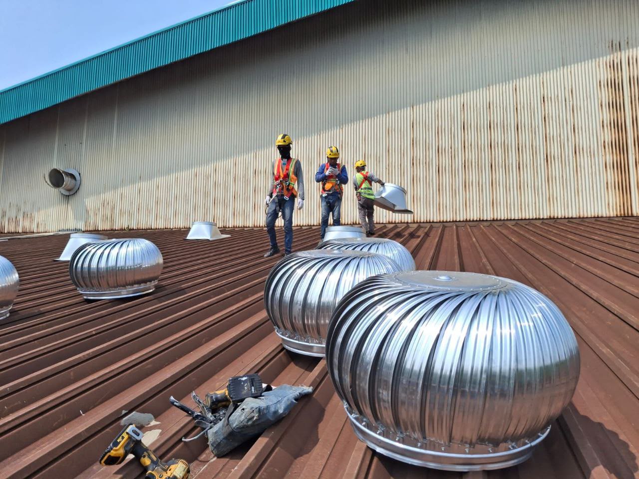 Pemasangan Turbin Ventilator PT D